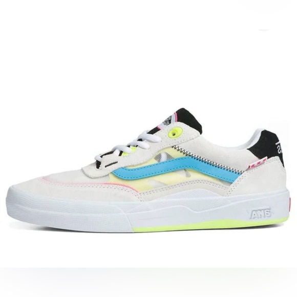 Vans Wayvee White and Neon Shoes - Picture 3 of 8